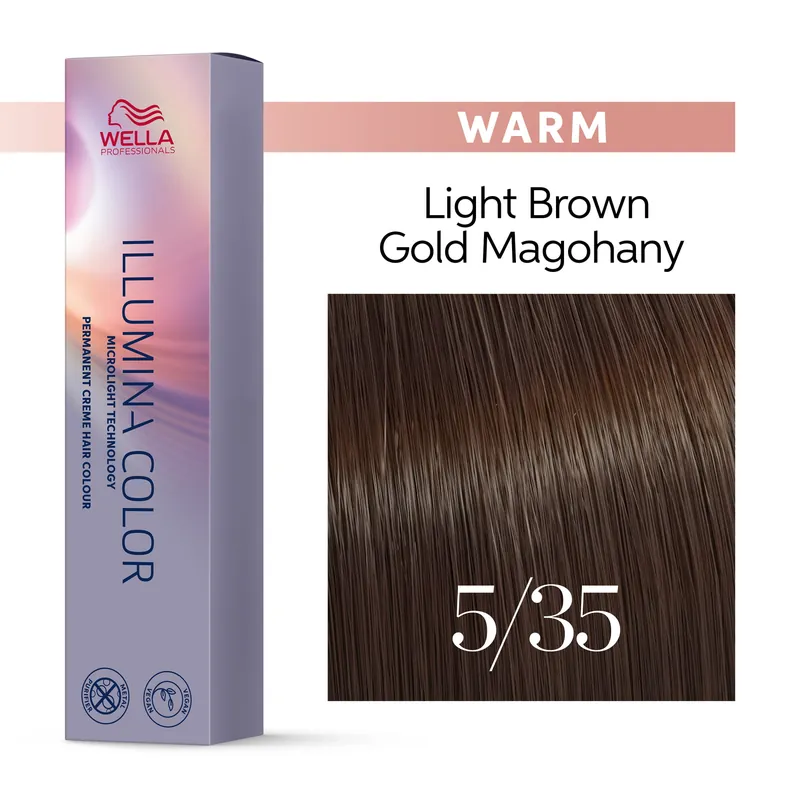 Wella Illumina Color 5/35 Light Gold Mahogany Brown 60 ml Flash-Tarjous