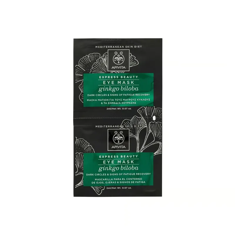 APIVITA Express Beauty Silmänaamio Ginkgo Biloba 2x2ml Suomi Toimitus Flash-Tarjous