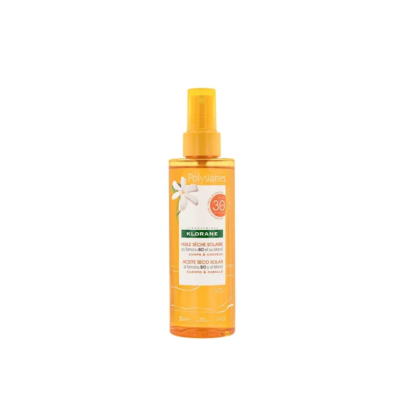 Halpa Klorane Polysianes Aurinkosuojaöljy Kuiva SPF30 200ml Suomi Toimitus