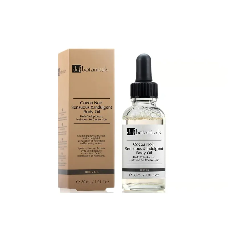 Dr. Botanicals Cocoa Noir Aistillinen & Hemmotteleva Vartaloöljy 30ml Suomi Toimitus Rajoitettu Tarjous