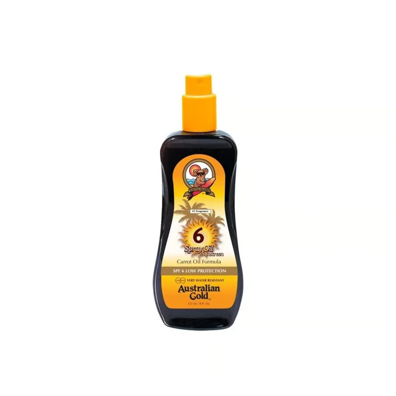 Australian Gold Aurinkosuojaöljysuihke Porkkanaöljyformula SPF6 237ml Suomi Toimitus Loppuunmyynti