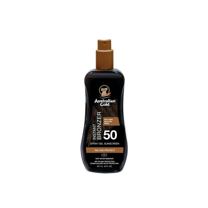 Australian Gold Instant Bronzer -aurinkosuojasuihkegeeli SPF50 237ml Suomi Toimitus Kuuma Tarjous