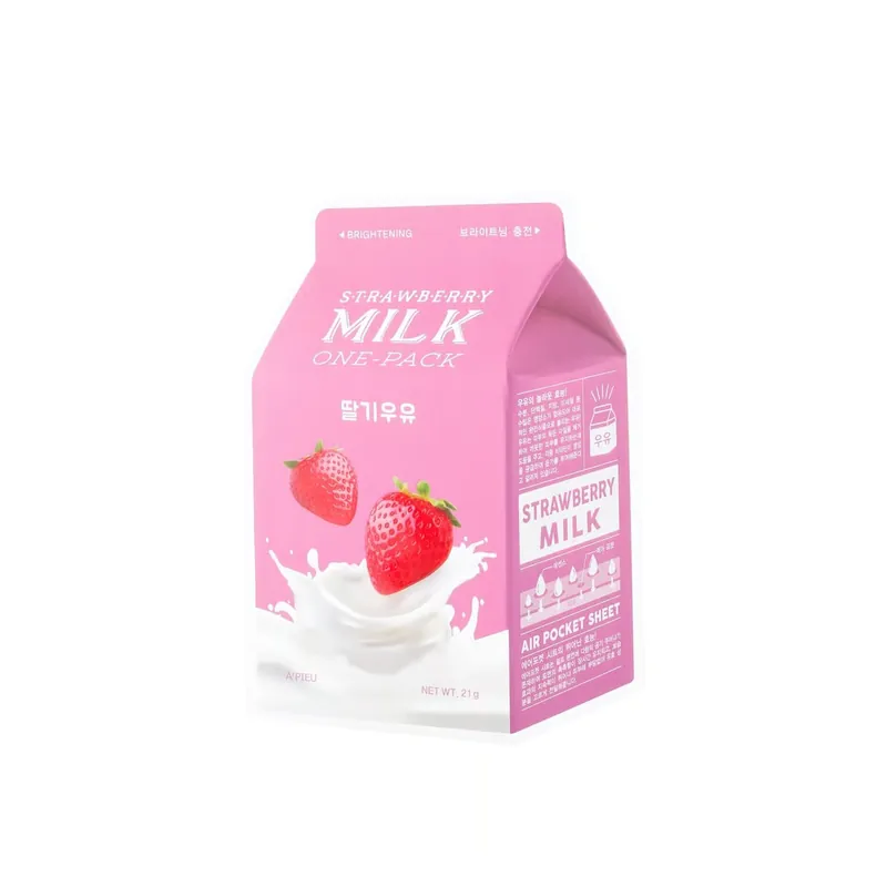 A‘pieu Strawberry Milk One-Pack Face Mask 21g Suomi Toimitus Merkkituote