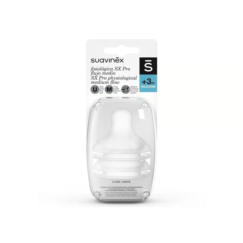 Suavinex Physiologinen Keskivirtaus SX Pro Silikonitutti +3kk x2 Suomi Toimitus Vain Rajoitetun Ajan