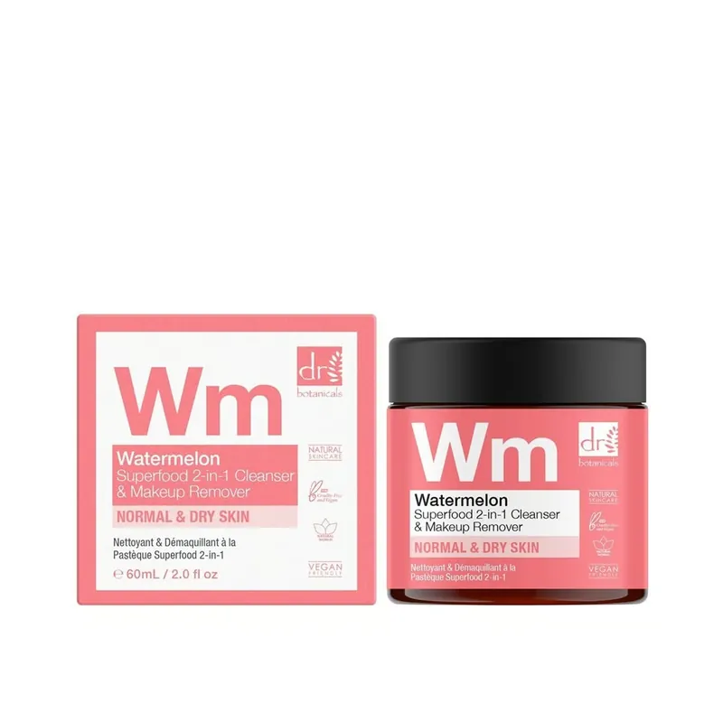 Dr. Botanicals Apothecary Vesimeloni Puhdistusaine & Meikinpoistoaine 60ml Suomi Toimitus Tehdashinta