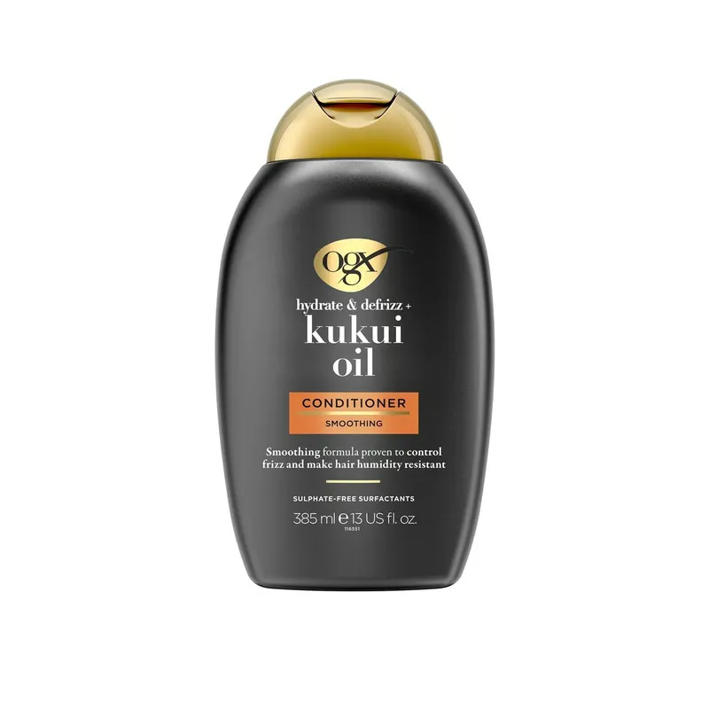 OGX Hydrate & Defrizz + Kukuí Oil hoitoaine 385ml Suomi Toimitus Alennettu