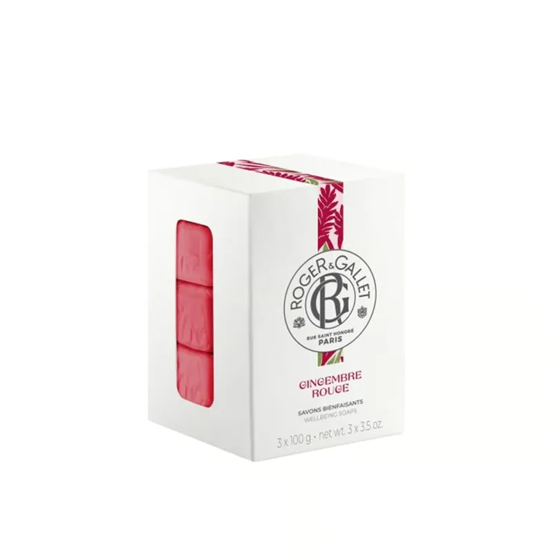Roger&Gallet Gingembre Rouge Hyvinvointisaippuat 100g x3 Suomi Toimitus Aito