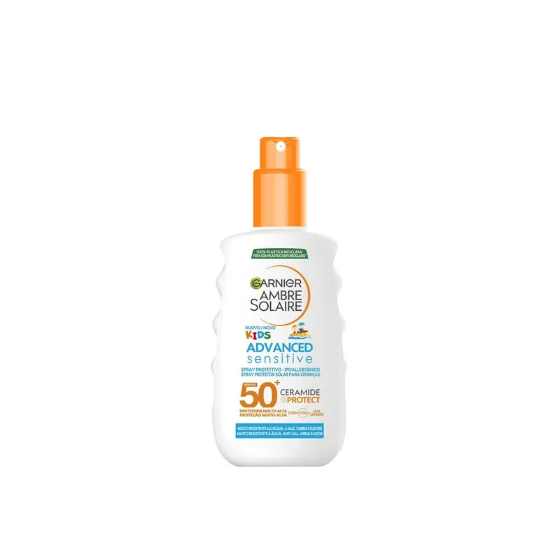 Ajankohtainen Garnier Ambre Solaire Advanced Sensitive Kids Aurinkosuihke SPF50+ 150ml Suomi Toimitus