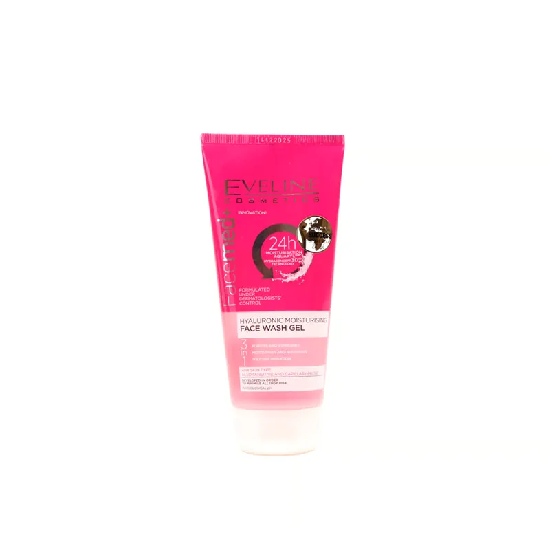 Eveline Cosmetics Facemed+ Hyaluronihappo Kosteuttava Kasvojenpesugeeli 150ml Suomi Toimitus Tilaa Nyt