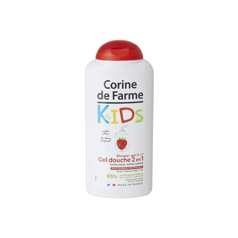 Corine de Farme Kids 2-in-1 Erittäin Hellävarainen Suihkugeeli Mansikan Tuoksu 300ml Suomi Toimitus Uutuus