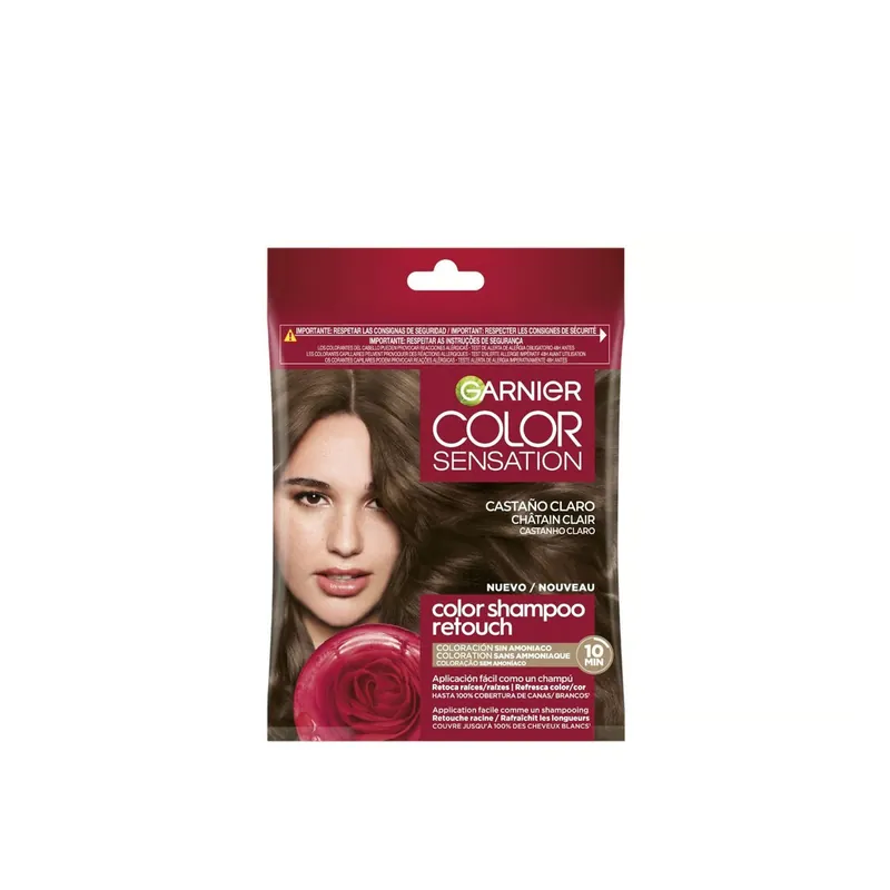 Loppuunmyynti Garnier Color Sensation Väriseva Shampoo -Retouch Vaaleanruskea Suomi Toimitus