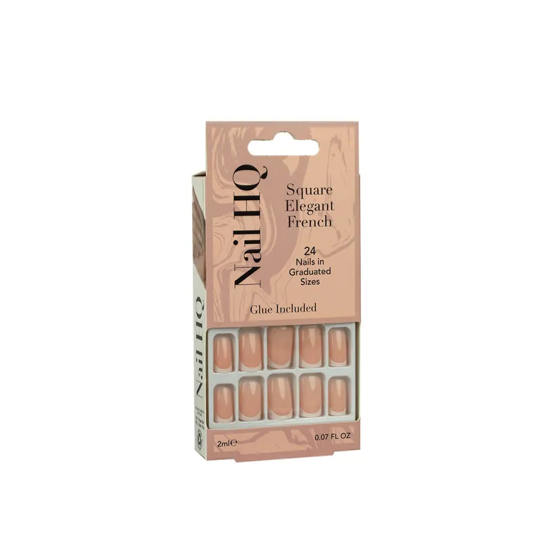 Suosittu Nail HQ Square Elegant French Tip Kynnet x24 Suomi Toimitus