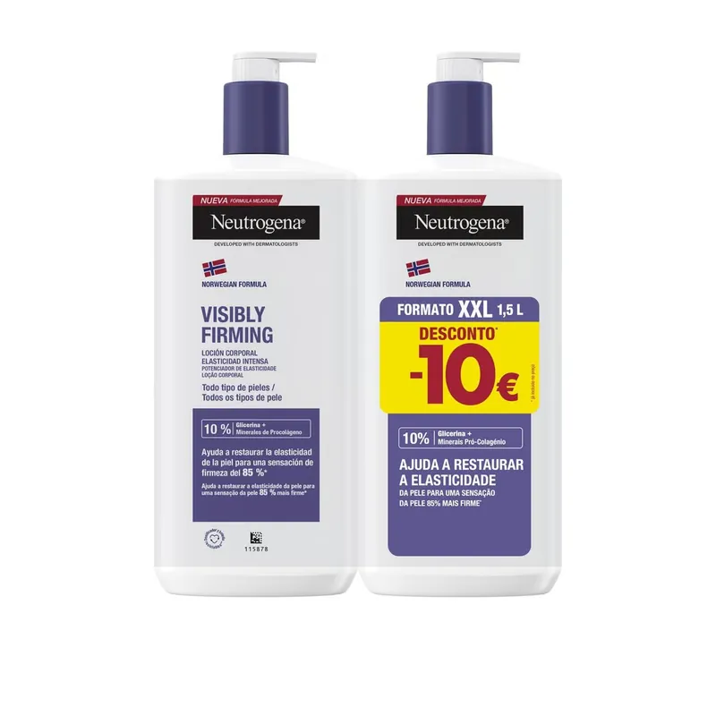 Neutrogena Visibly Firming Vartaloa Kiinteyttävä Vartalovoide Intensiivinen Kimmoisuus 750ml x2 Suomi Toimitus Alkuperäinen