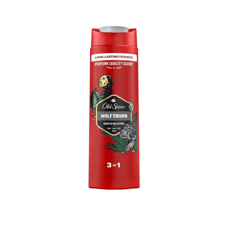 Ajankohtainen Old Spice Wolfthorn 3-In-1 -suihkugeeli Suomi Toimitus