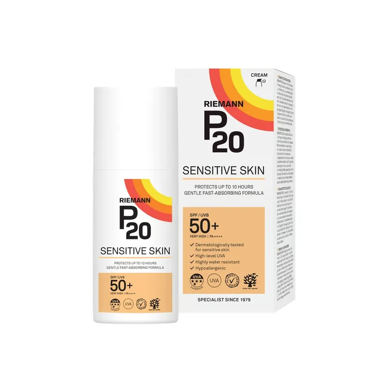 Riemann P20 Aurinkosuoja Herkälle Iholle SPF50+ 200ml Suomi Toimitus Sertifioitu