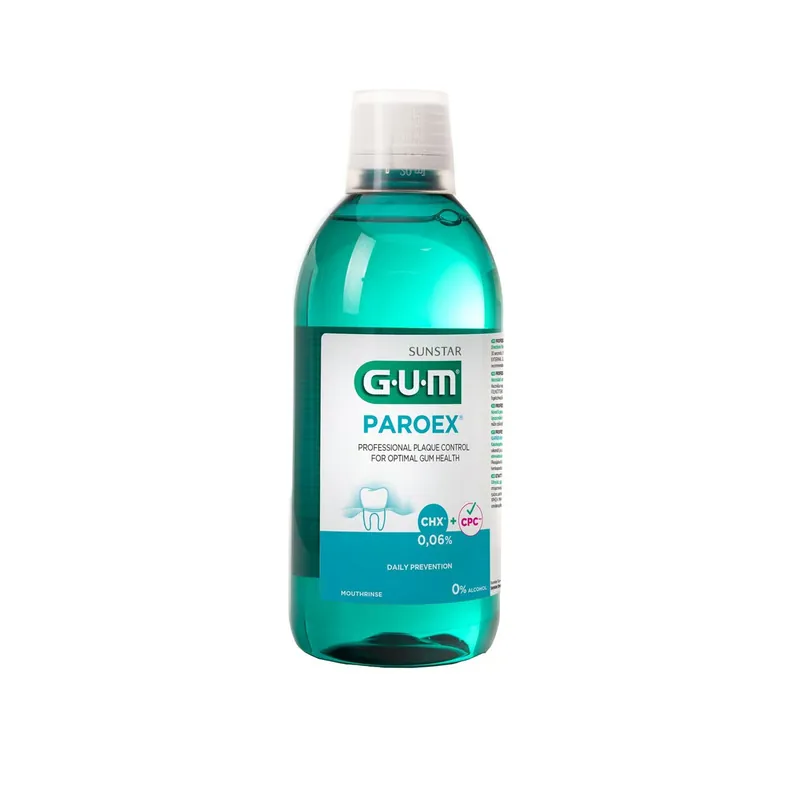 Korkea Laatu GUM Paroex 0,06% Päivittäinen Ennaltaehkäisevä Suuvesi 500ml Suomi Toimitus