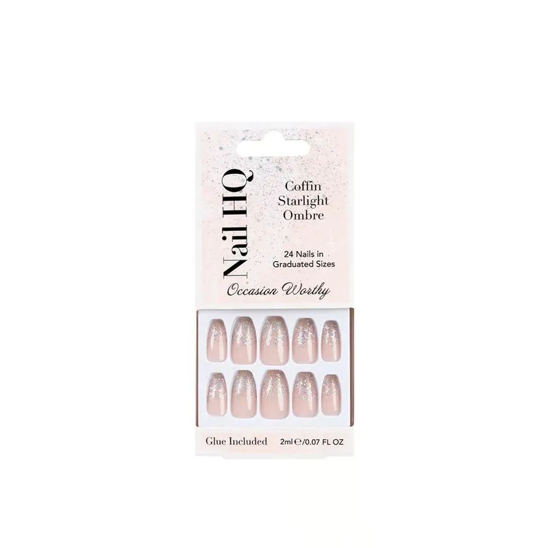 Nail HQ Coffin Starlight Ombre -tekokynnet x24 Suomi Toimitus Vain Rajoitetun Ajan
