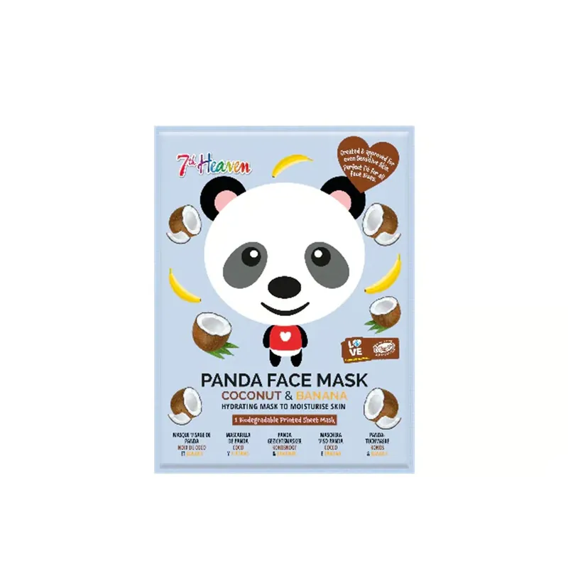 7th Heaven Panda-kasvonaamio Kookos & Banaani x1 Suomi Toimitus Poisto