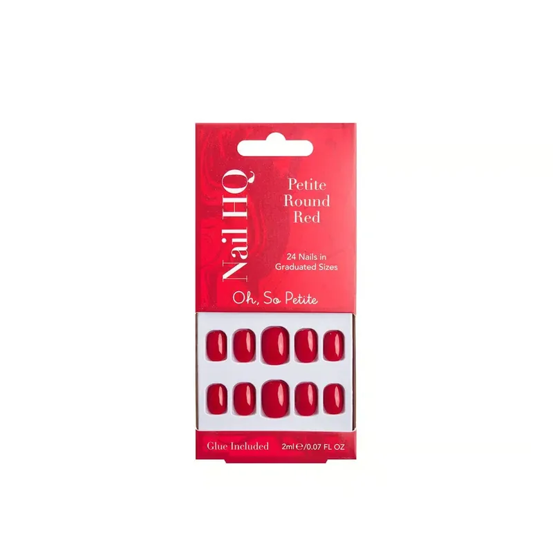 Tehdashinta Nail HQ Oh, So Petite Pyöreät Punaiset Tekokynnet x24 Suomi Toimitus