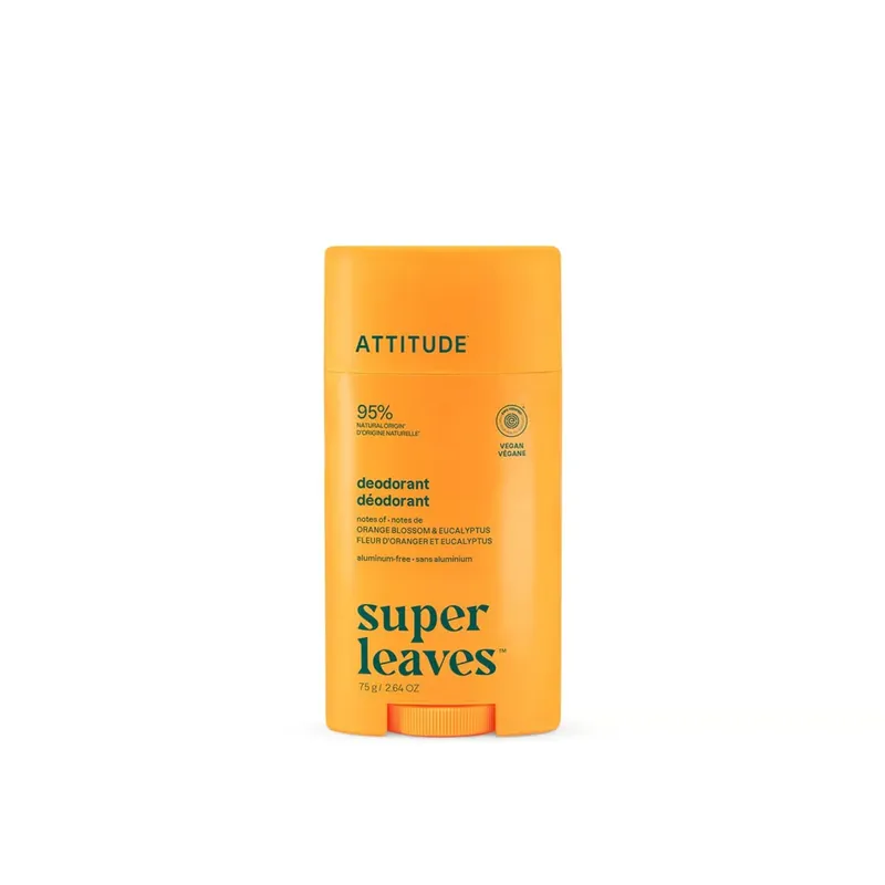 ATTITUDE Super Leaves Deodorantti Alumiiniton Appelsíinínkukka & Eucalyptus 75g Suomi Toimitus Erikoistarjous