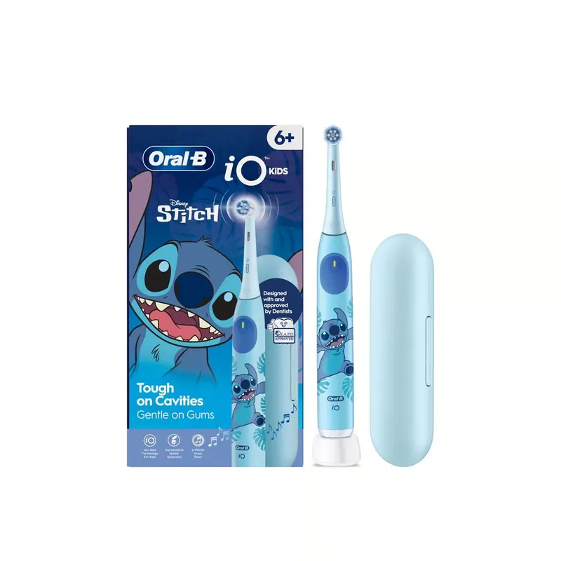 Aito Oral-B iO™ Kids 6+ Sähköhammasharja Stitch + Matkakotelo Suomi Toimitus