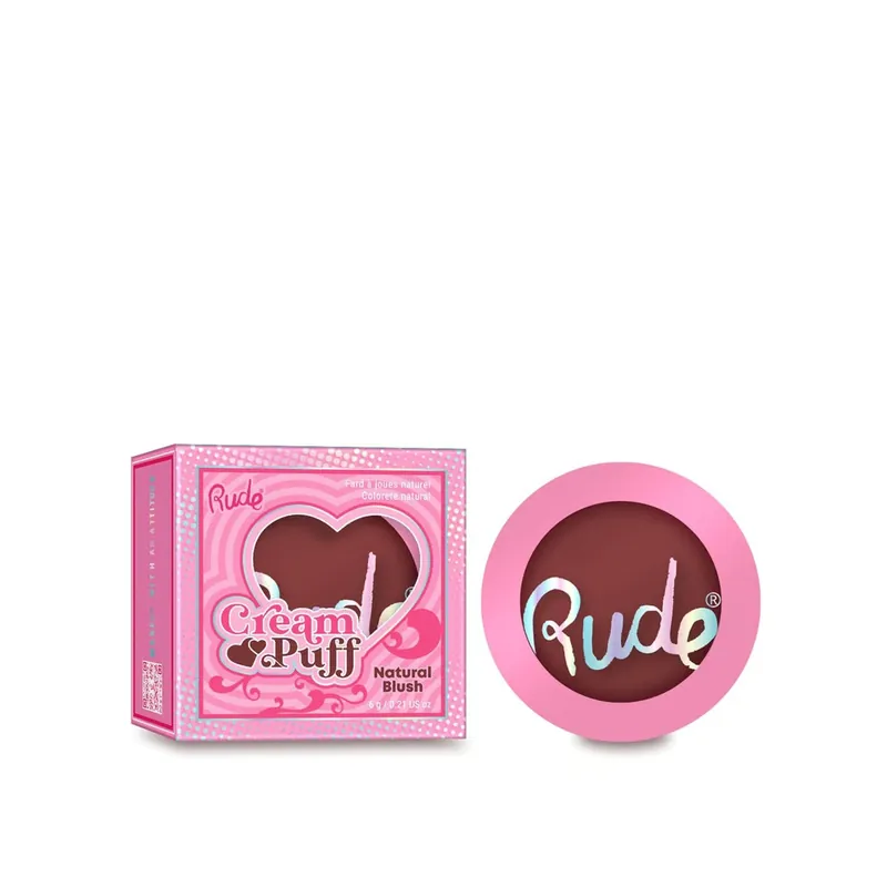 Edullinen Rude Cosmetics Cream Puff Luonnollinen Poskipuna Red Velvet 6g Suomi Toimitus