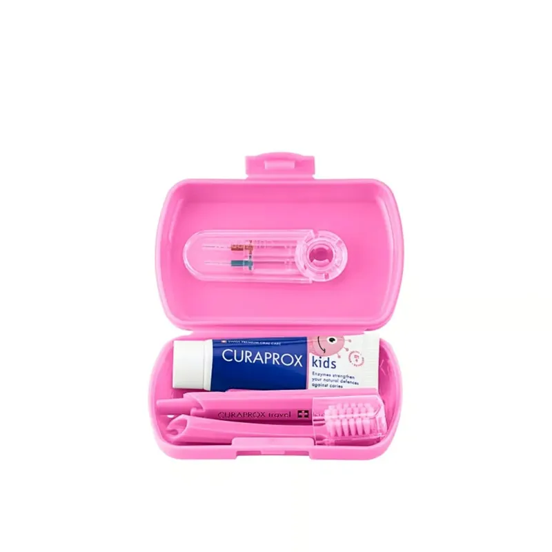 Alennettu Curaprox Kids Matkasetti Pink Suomi Toimitus