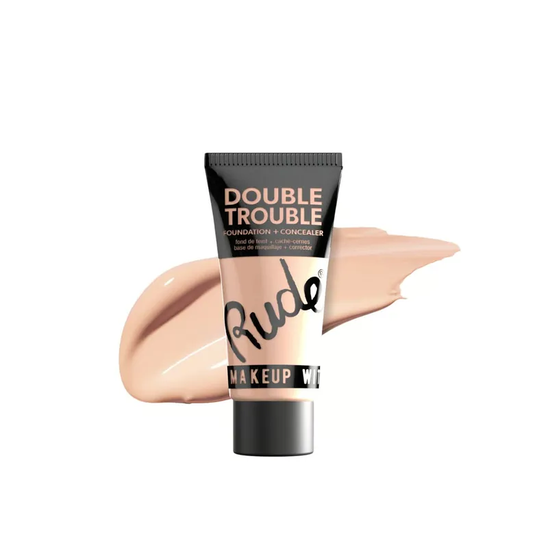 Rude Cosmetics Double Trouble Meikkivoide + Peiteväri Suomi Toimitus Superhinta