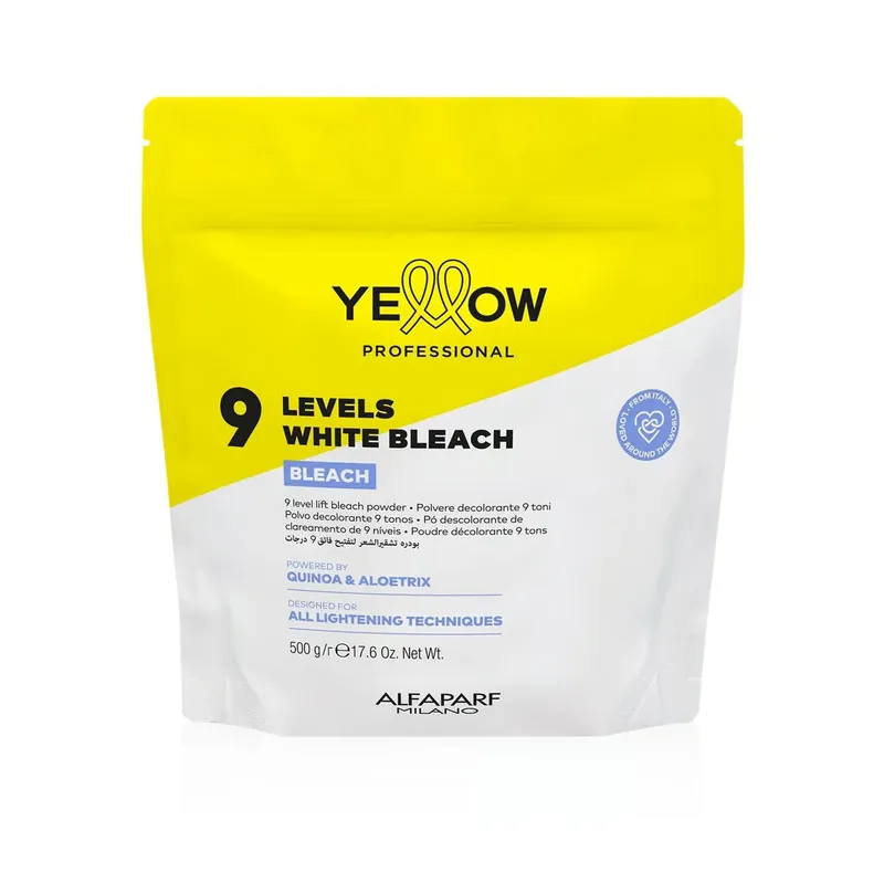 Yellow Professional Bleach 9 Levels Valkaiseva Vaalennusjauhe 500g Suomi Toimitus Flash-Tarjous