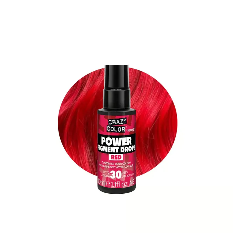Osta Tänään Crazy Color Power Pigment Drops Punainen 30ml Suomi Toimitus