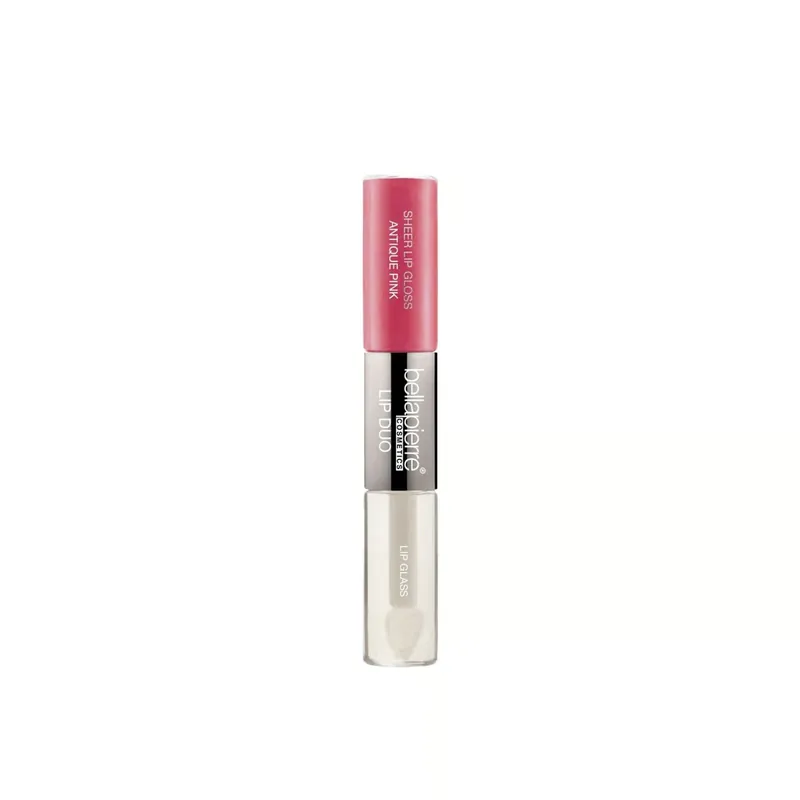 Suosittu Bellapierre Cosmetics Sheer Kirkas Huulikiilto & Clear Glass Duo Antique Pink 7ml Suomi Toimitus