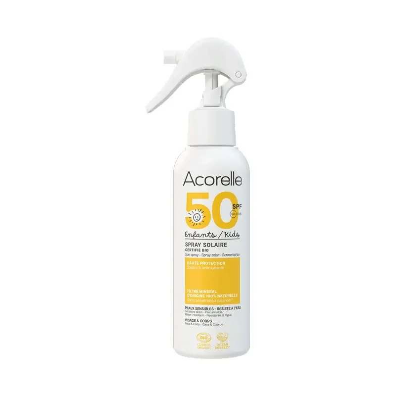 Acorelle Kids Aurinkosuojasuihke Kasvoille ja Vartalolle SPF50 Vain Rajoitetun Ajan