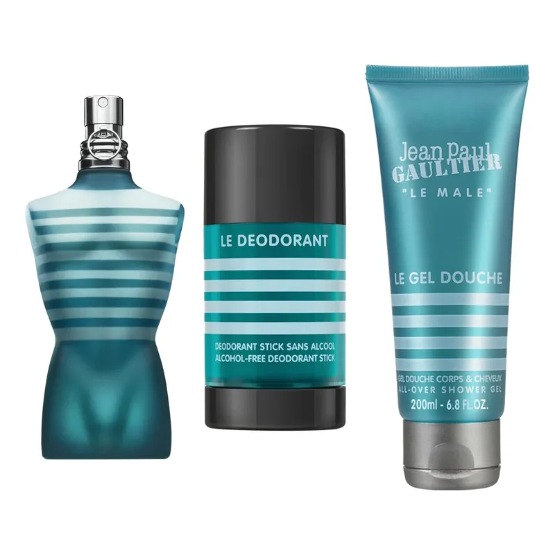 JEAN PAUL GAULTIERLe Male TrioEdt 125ml, Deostick 75ml, Shower Gel 200ml 400 ml Flash-Tarjous