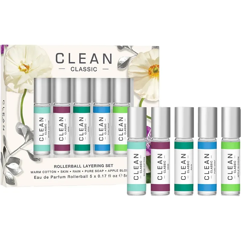 CleanClassic Layering Gift Set 5x5mlEdP 5 ml x 5 (Warm Cotton, Skin, Rain, Pure Soap, Apple Blossom) Lähetetään Heti