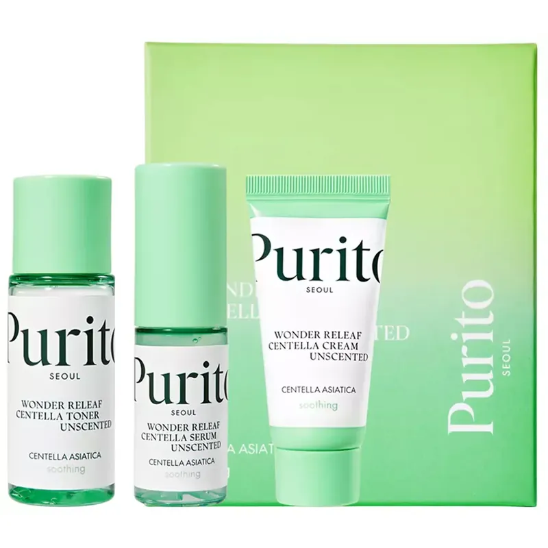 PuritoWonder Releaf CentellaMini Kit Unscented 60 ml Viikonlopputarjous