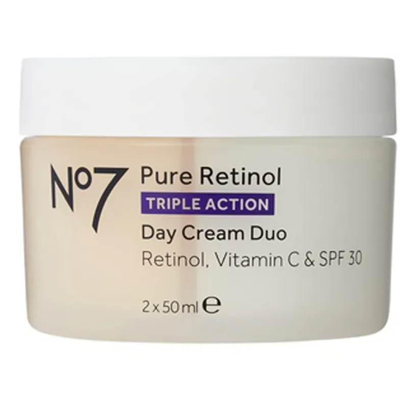Osta Nyt No7Pure Retinol Triple Action Day CreamDuo 2 x 50 ml 100 ml