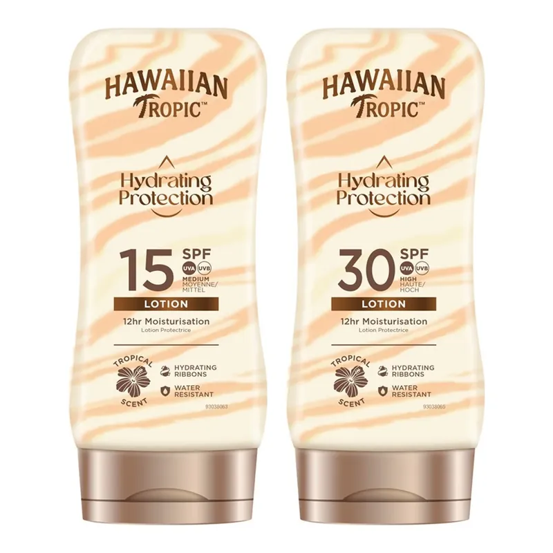 Hawaiian TropicSun Protection SetHydrating Protection SPF15 & SPF30 360 ml Paras Hinta