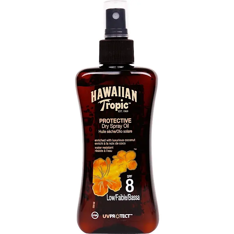 Turvallinen Maksu Hawaiian TropicProtectiveDry Spray Oil SPF8 200 ml