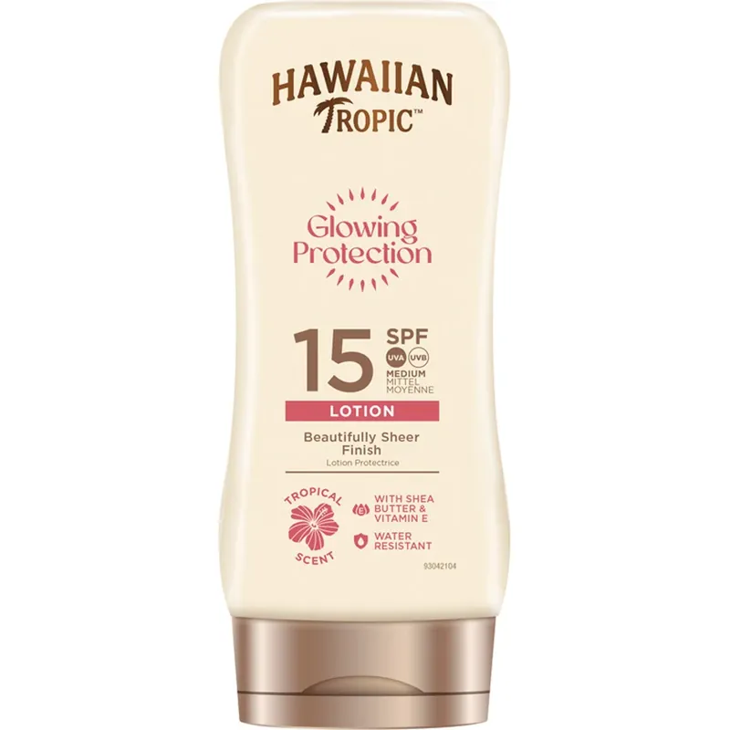 Uutuus Hawaiian TropicGlowing Protection LotionSPF15 180 ml