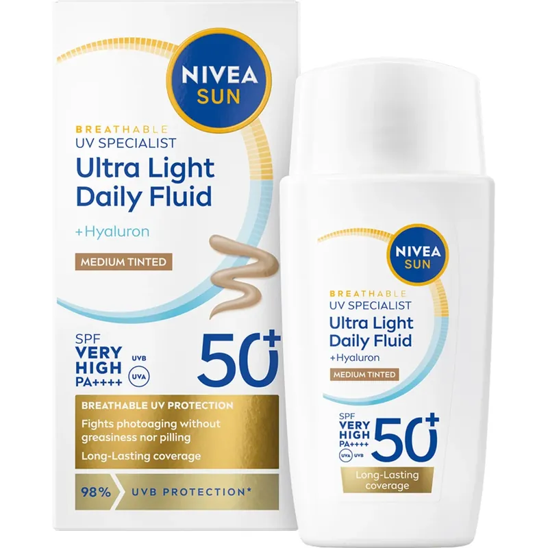 NIVEAUV Face Ultra Fluid Medium Tinted SPF50+ 40 ml Tilaa Nyt