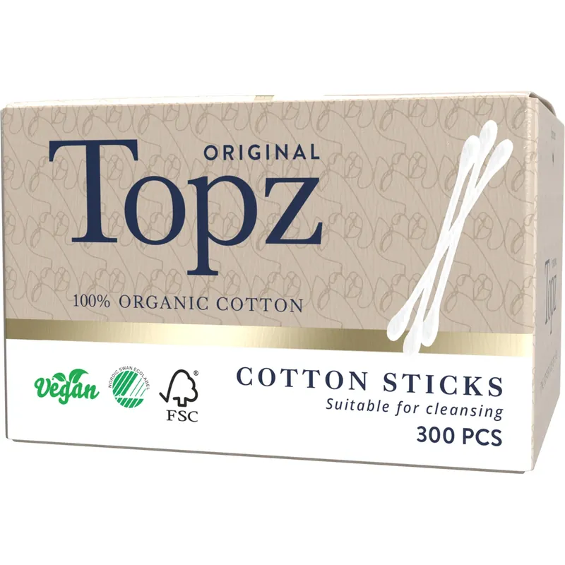 TopzPremium Cotton Sticks 300 pcs Kausialennus