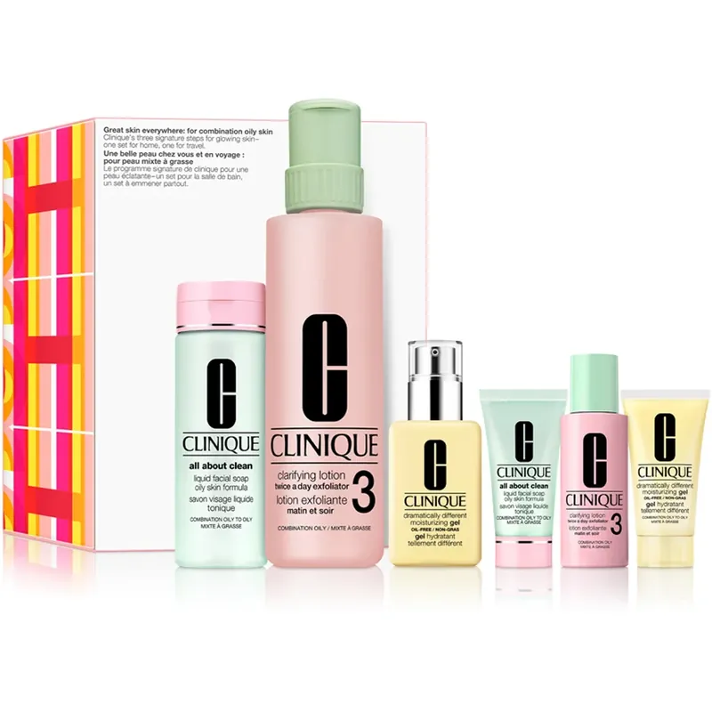 CliniqueGreat Skin Everywhere For Combination Oily Skin Set200ml+487ml+125ml+30ml+60ml+30ml 932 ml Kuuma Tarjous