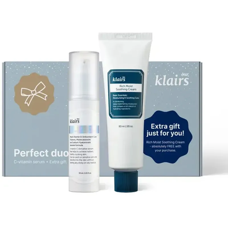 Kausialennus KlairsPerfect DuoFreshly Juiced Vitamin Charging Serum + Rich Moist Soothing Cream 110 ml