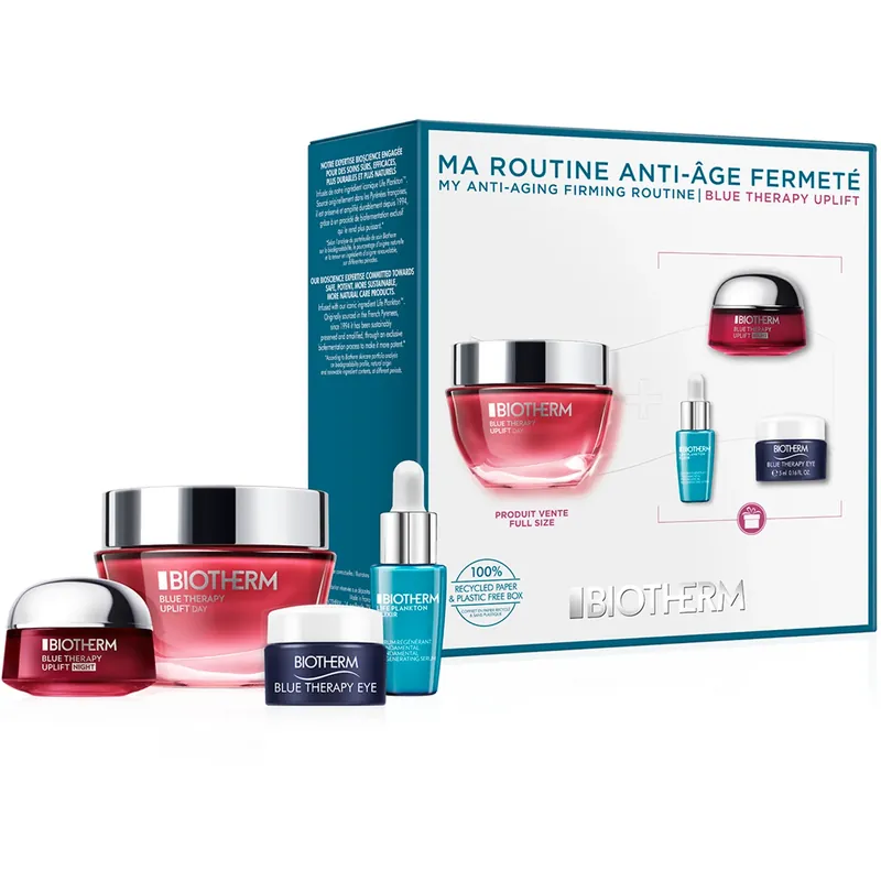 BiothermBlue Therapy Uplift Cream SetElixir 7 ml + Day Cream 50 ml, Night 15 ml + Eye 5 ml Löytö