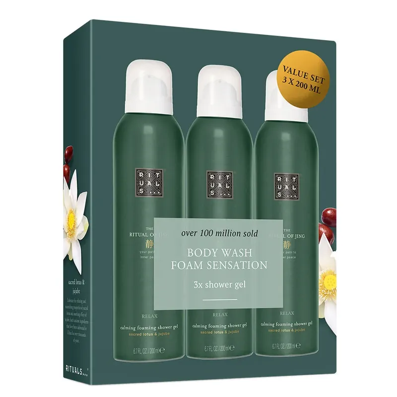 Rajoitettu Tarjous Jing Shower Foam Value Pack3x200 ml