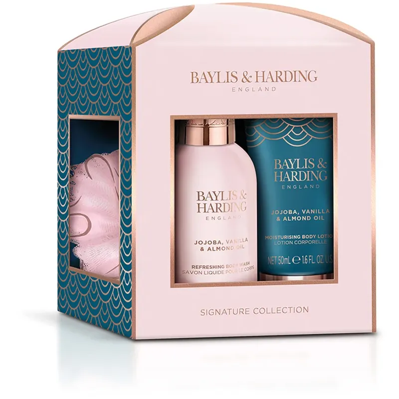 Kausialennus Baylis & HardingJojoba, Vanilla & Almond OilBody Trio Gift Box 150 ml