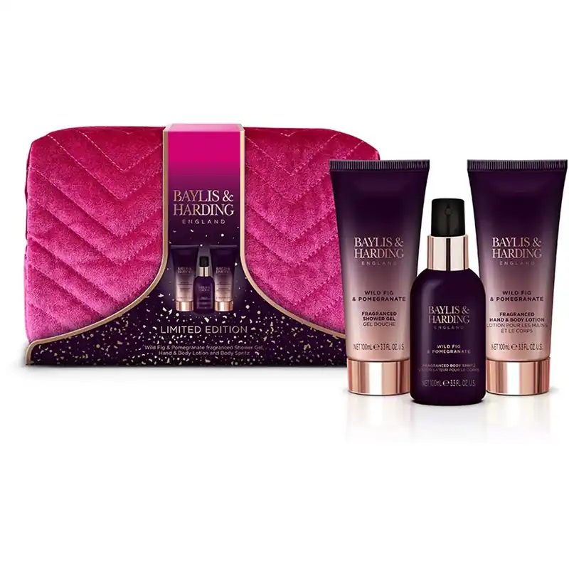 Rajoitettu Tarjous Baylis & HardingWild Fig & Pomegranate Wash Bag Set