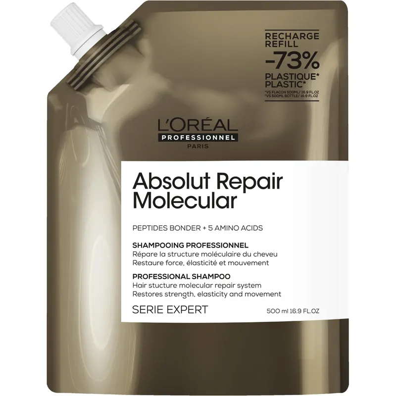 Kausialennus L‘Oréal ProfessionnelAbsolut Repair MolecularShampoo 500 ml Refill