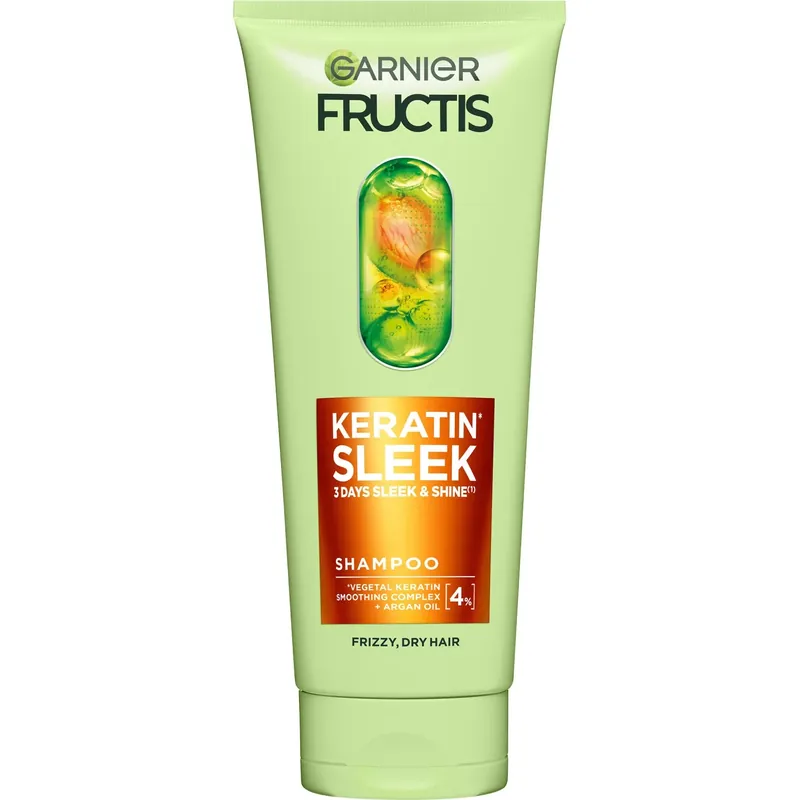 Sertifioitu GarnierFructis Keratin Sleek Shampoo 200 ml