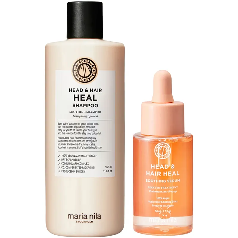 Maria NilaHead & Hair Heal SetShampoo 350ml, Soothing Serum 50ml 400 ml Kausialennus